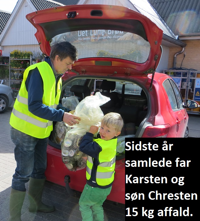 Chresten og Karsten fra Arden har samlet 15 kg affald i 2015.